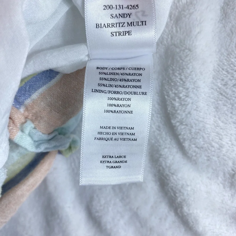 Rails Sandy Mini Dress Women Sz XL Sleeveless Beachy Linen Blend Coastal - Picture 6 of 12